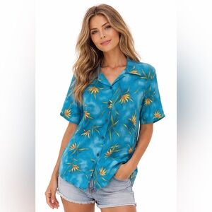 Vintage 90s California Krush Tropical Button Up Shirt